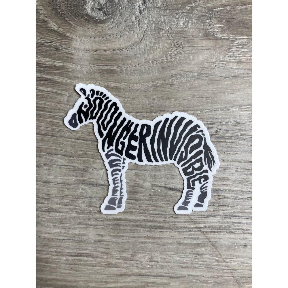 Klistermärke - No Longer Invisible Zebra - Ehlers Danlos syndrom - Helpfully