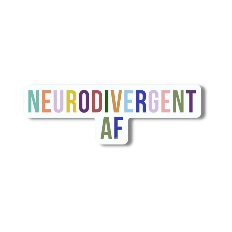 Klistermärke - Neurodivergent AF - Helpfully